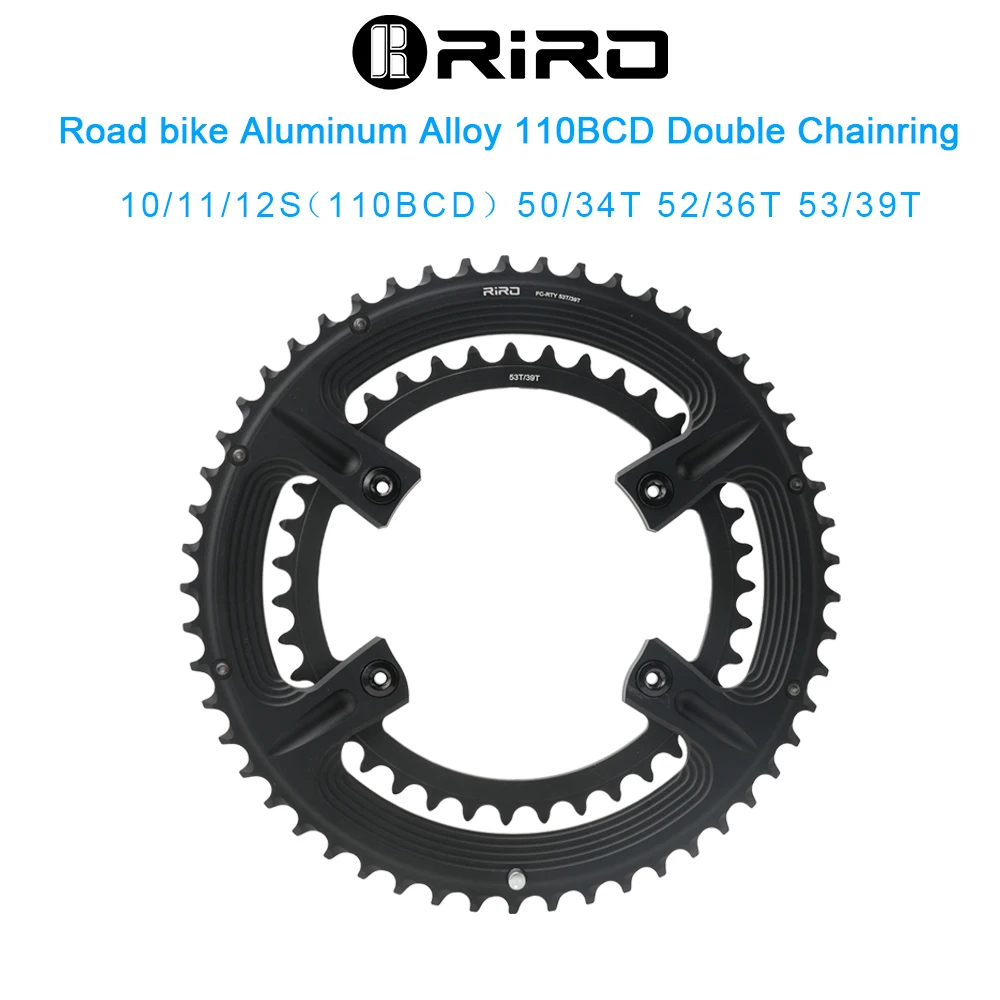 RIRO Road Bike 4 Bolts 110BCD Chainring 105 FC-R7000 / ULTEGRA FC-R8000 / DURA-ACE FC-R9100 Asymmetric 50-34T 52-36T 53-39T