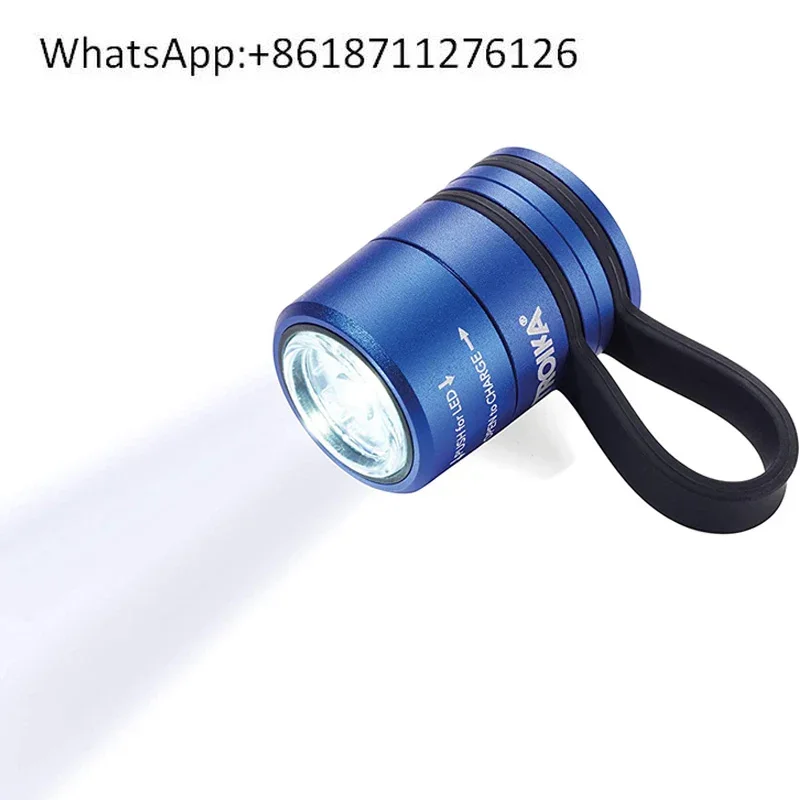 USB charging flashing outdoor bicycle night running light, night running mini small headlight flashlight