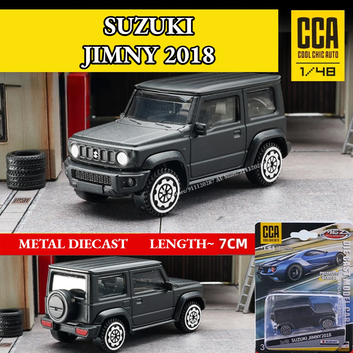 

1/64 SUZUKI JIMNY 2018 Mini Car Model Metal Replica Scale Miniature Art Diecast Vehicle Ornament Gift Toy for Kid Boy Friend