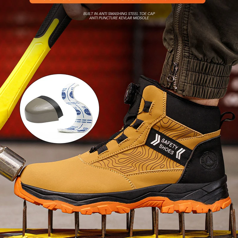 Döner düğmeli erkek kışlık bot - Work Boot Steel Toe incelemesi ve fiyatı