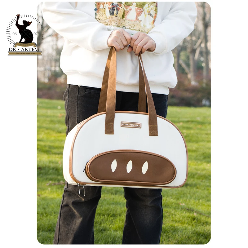 Baguette-shaped Pet Cat Bag Travel Car Outdoor Tote Bag Exposed Head Small Dog Portable Cross-body Bags