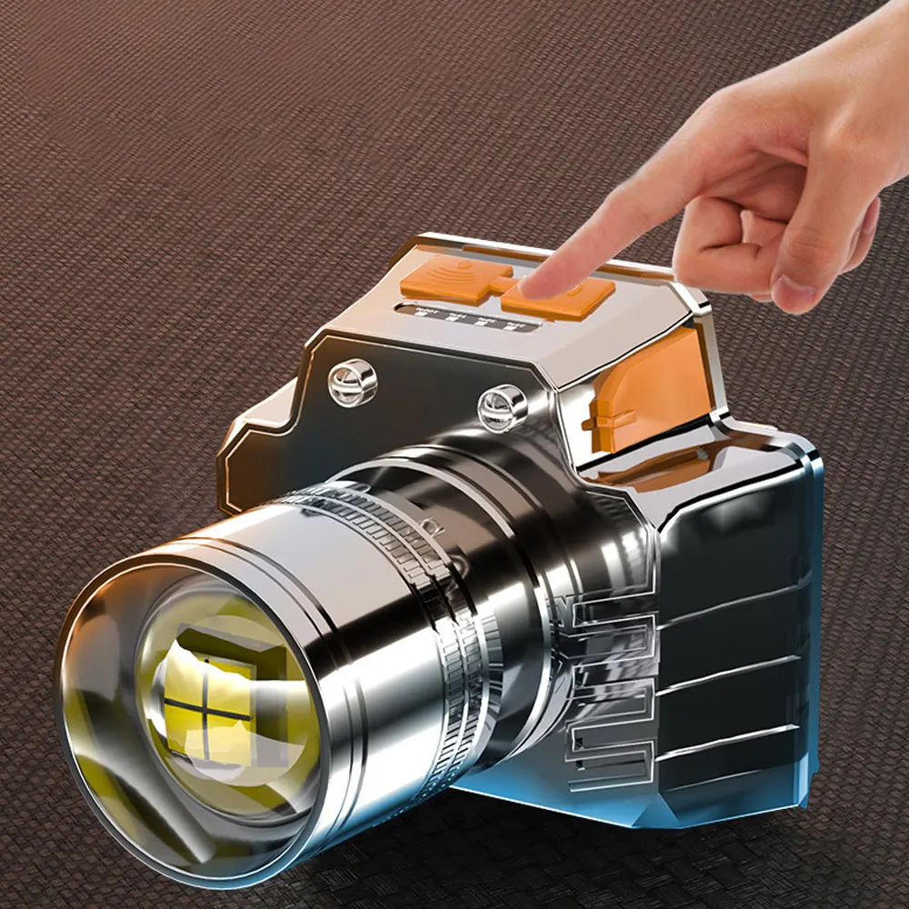 

Upgrade Headlamp Induction Zoomable Fishing Headlight 18650 Battery Flashlight Usb Rechargeable Head Lights Torch Lantern