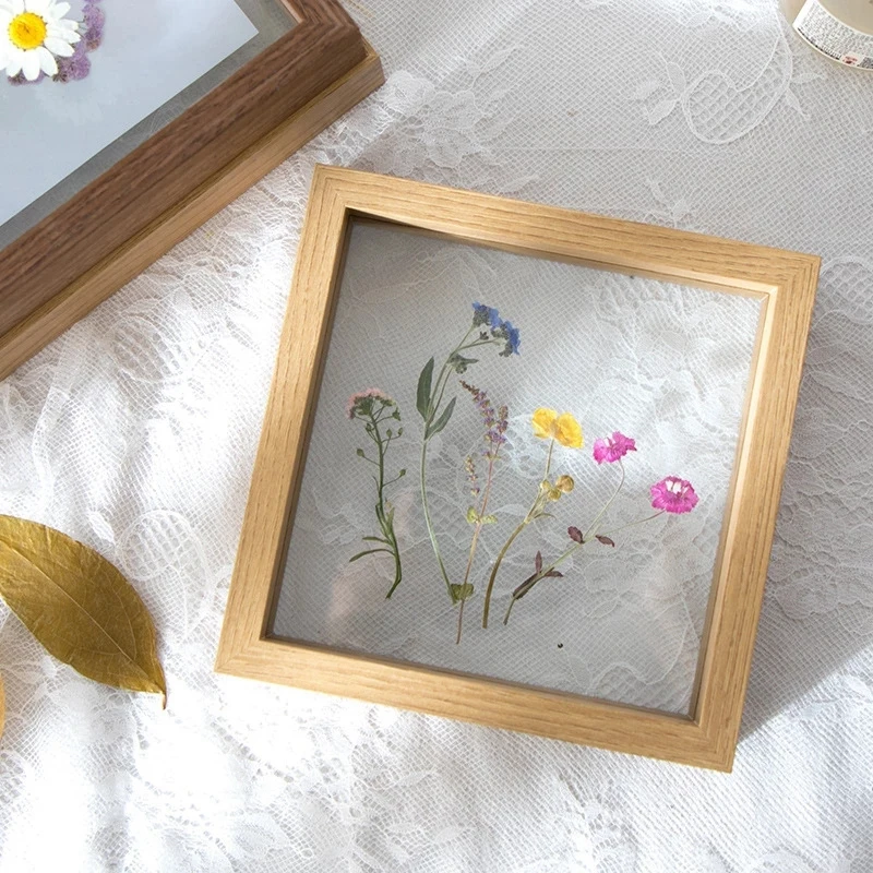 Nordic Photo Frame Transparent Picture Frames Dried Flower Leaves Specimen Holder Kawaii Room Decor Cadre Photo Marco De Fotos