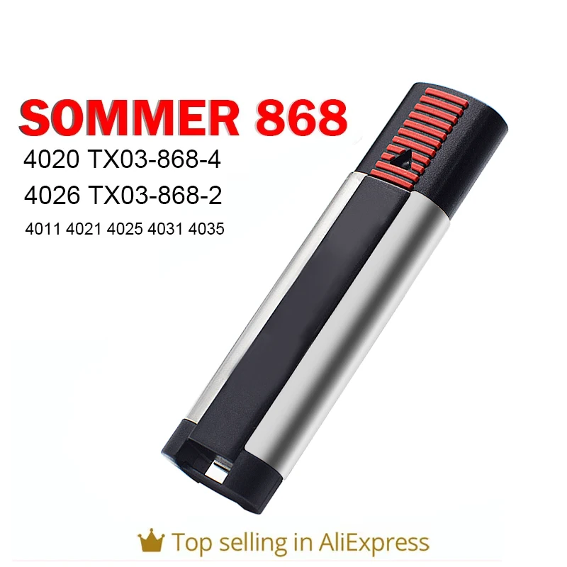 SOMMER 868MHz 4020 TX03-868-4 4026 TX03-868-2 Garage Remote Control Command Door Opener 4011 4025 4031 4035 868 MHz Transmitter