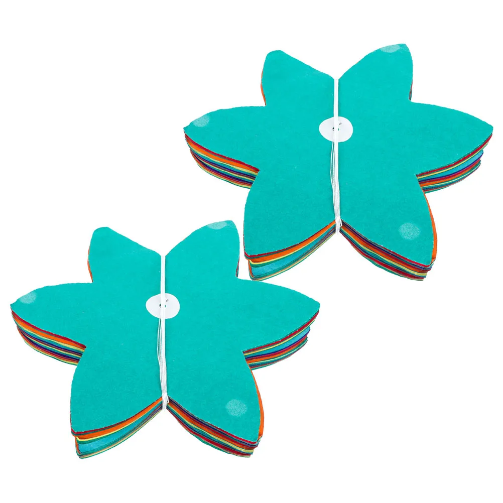 

2Pcs Hexagonal Paper Pendants Hawaiian Themed Hanging Ornaments for Summer Party Decor Outdoor Garden Home Decoration