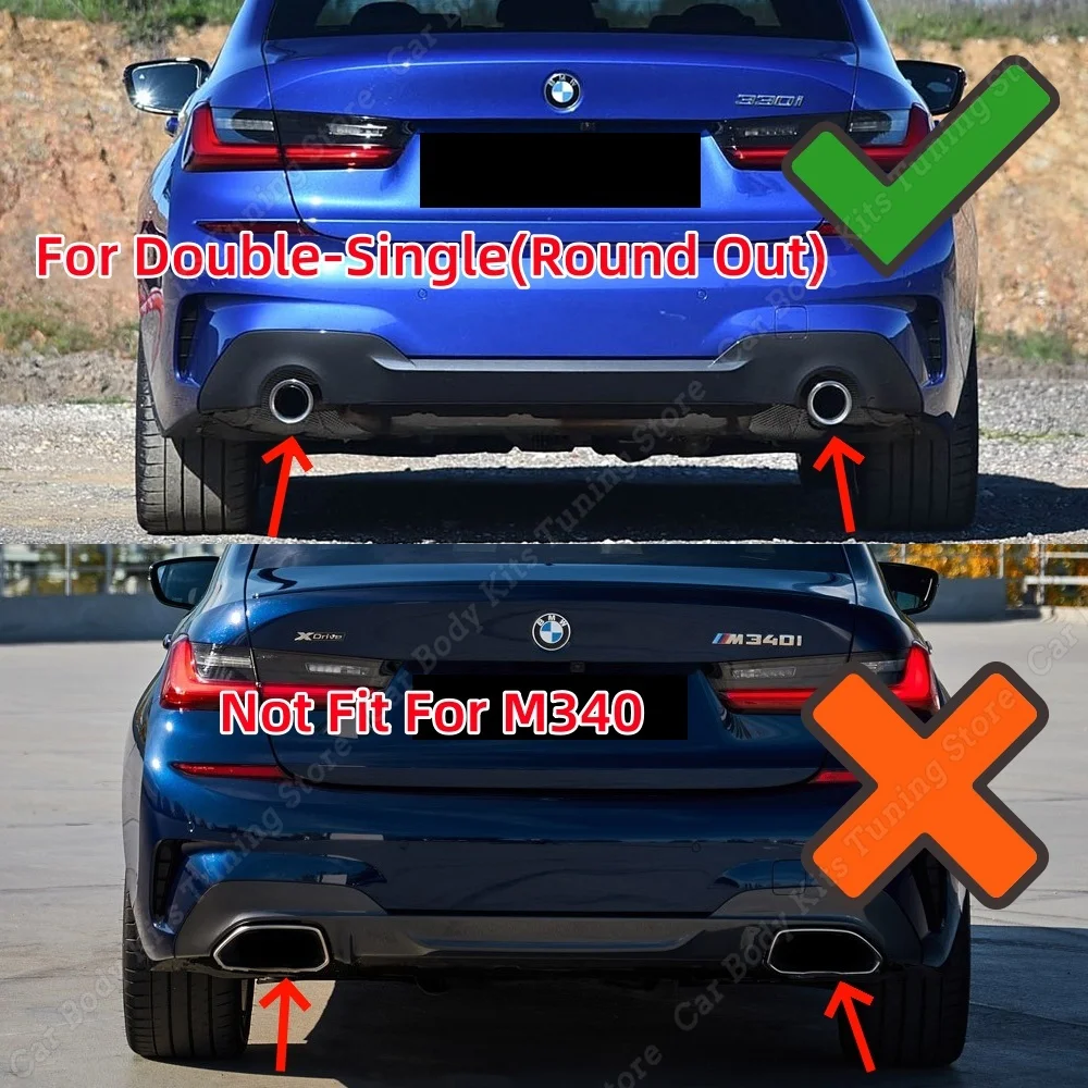 MP نمط الناشر المصد الخلفي الفاصل الشفاه بوديكيت لسيارات BMW 3 Series 2019-2022 G20 G21 318i 320i 320d 330i 330d M Pack Pre-Lci #2