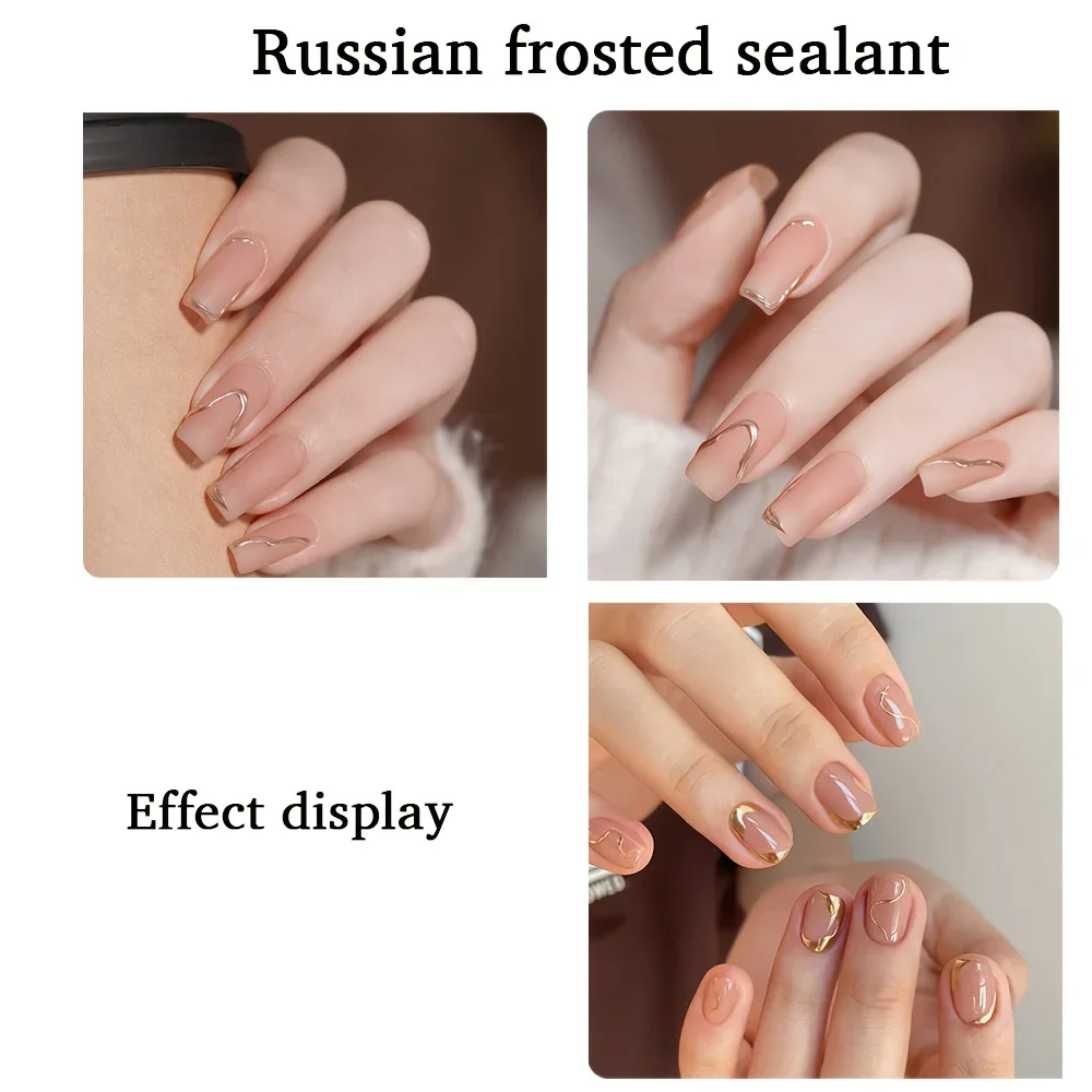 طلاء أظافر جل عملي من Mijiaer - معطف علوي روسي بلوري، مسح مخملي غير لامع، مسحوق مرآة غير لامع ولا يغسل يدوم طويلاً #4