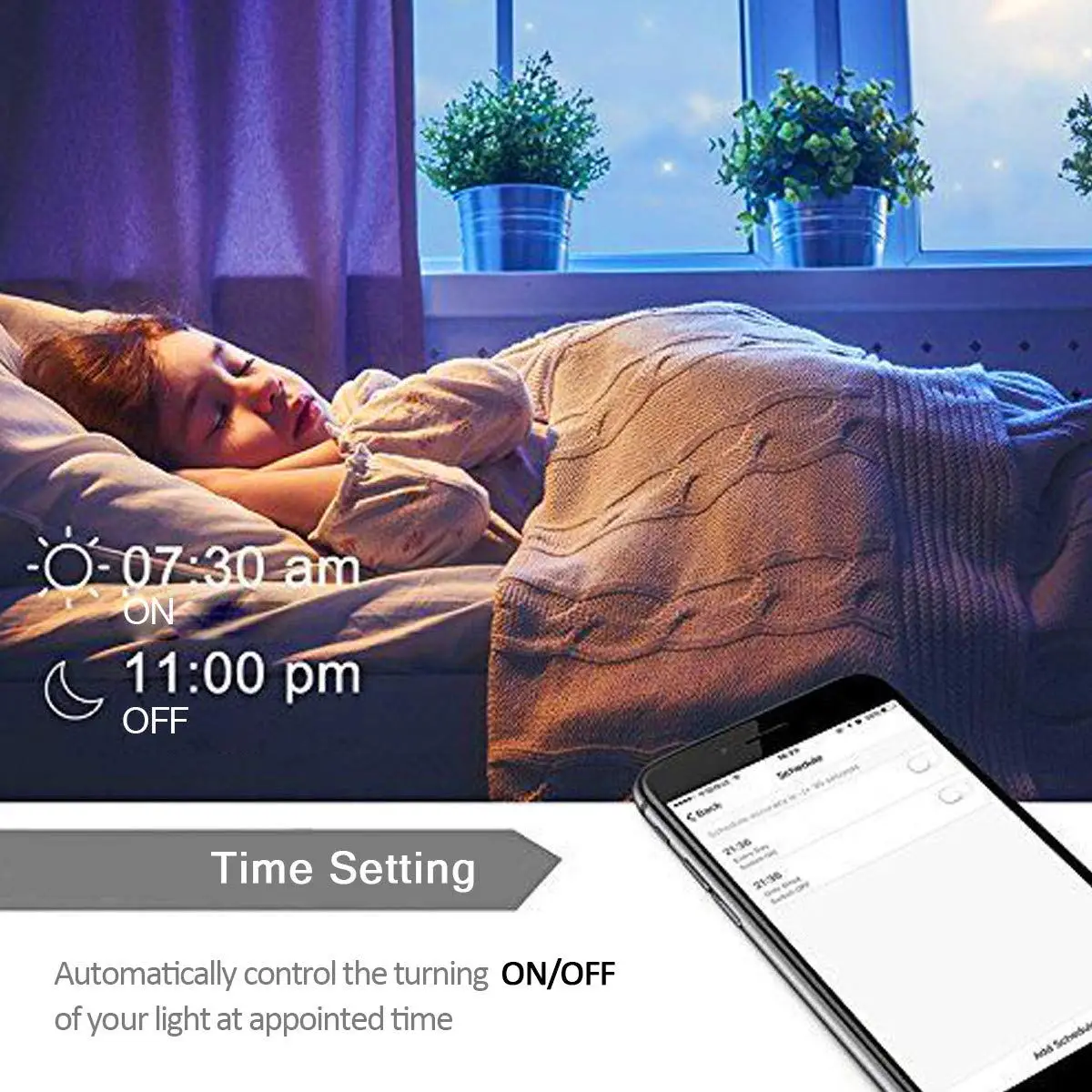 Wifi B22 Led Bajonet Lamp 10W 6500K Wit Warm Outdoor Veranda Licht Smart Auto On/Off Dimmer app Afstandsbediening Alexa Google