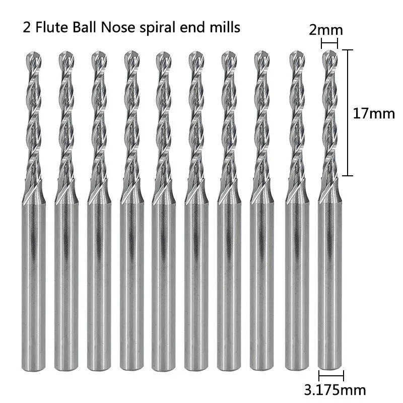 3,175mm Schaft PCB Fräser Gravur Bits Titan Beschichtetes Hartmetall-schaftfräser für PCB Maschine Mais Ende Mühle CNC router Bits – Detail 9