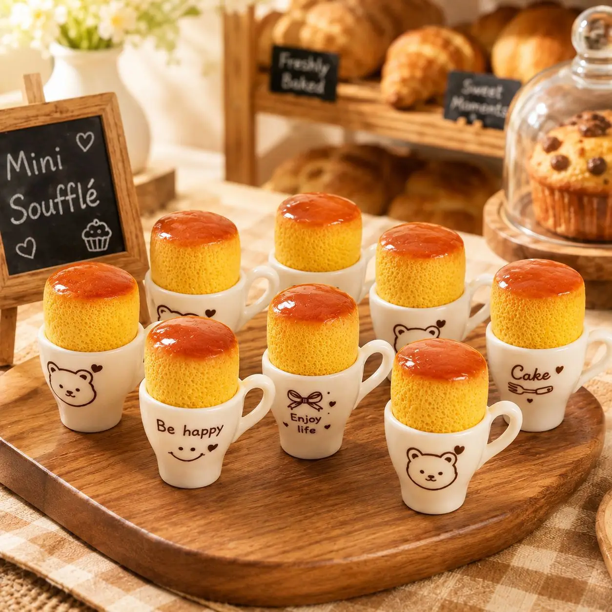 100pcs Kawaii Simulation Mini Souffle Cake 3D Resin Dollhouse Kitchen Ornament DIY Keychain Jewelry Accessories