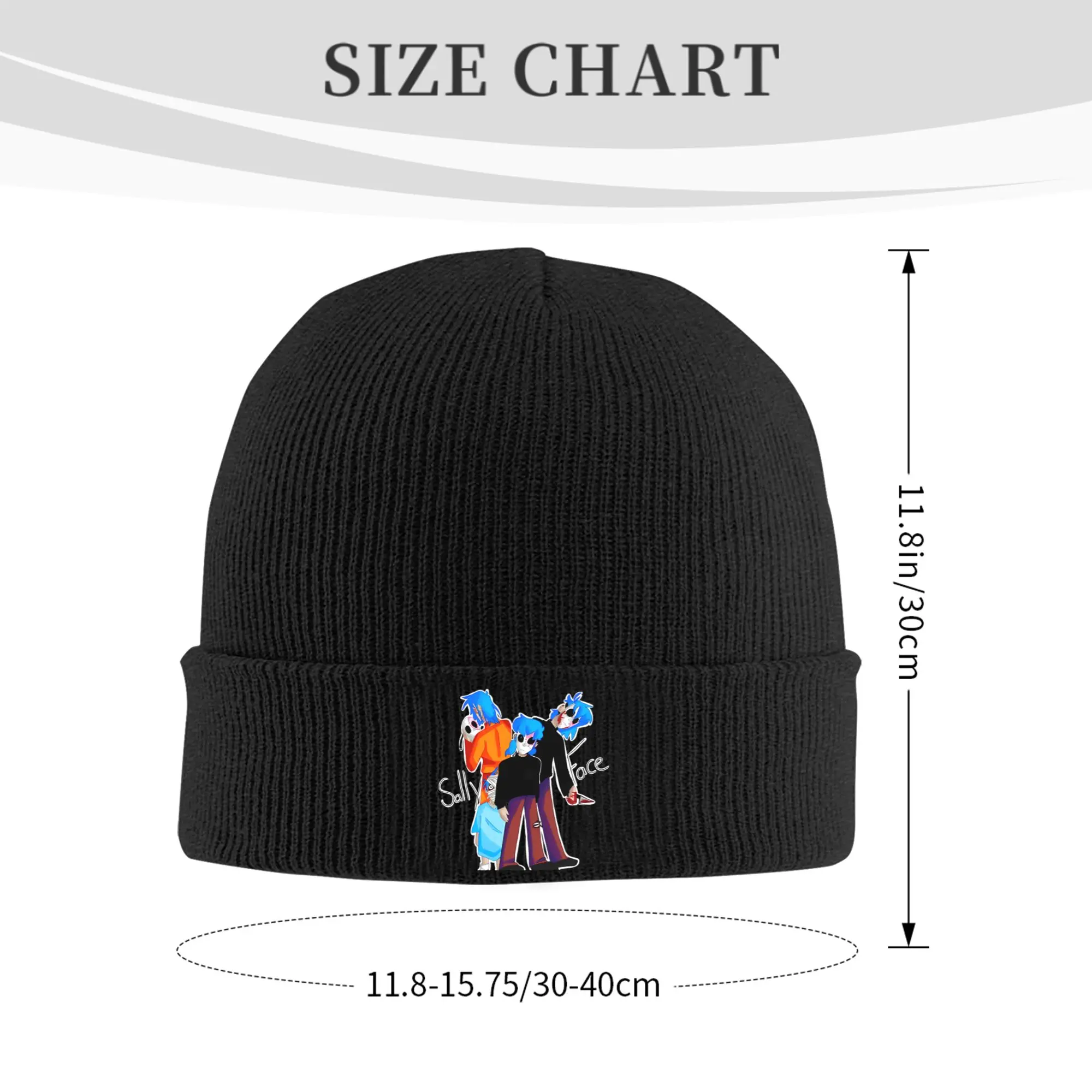 Sally Face Long Knit Hat Beanie Winter Hats Warm Unisex  Street Adventure Game Psychological Horror Cap Men Women Gift,