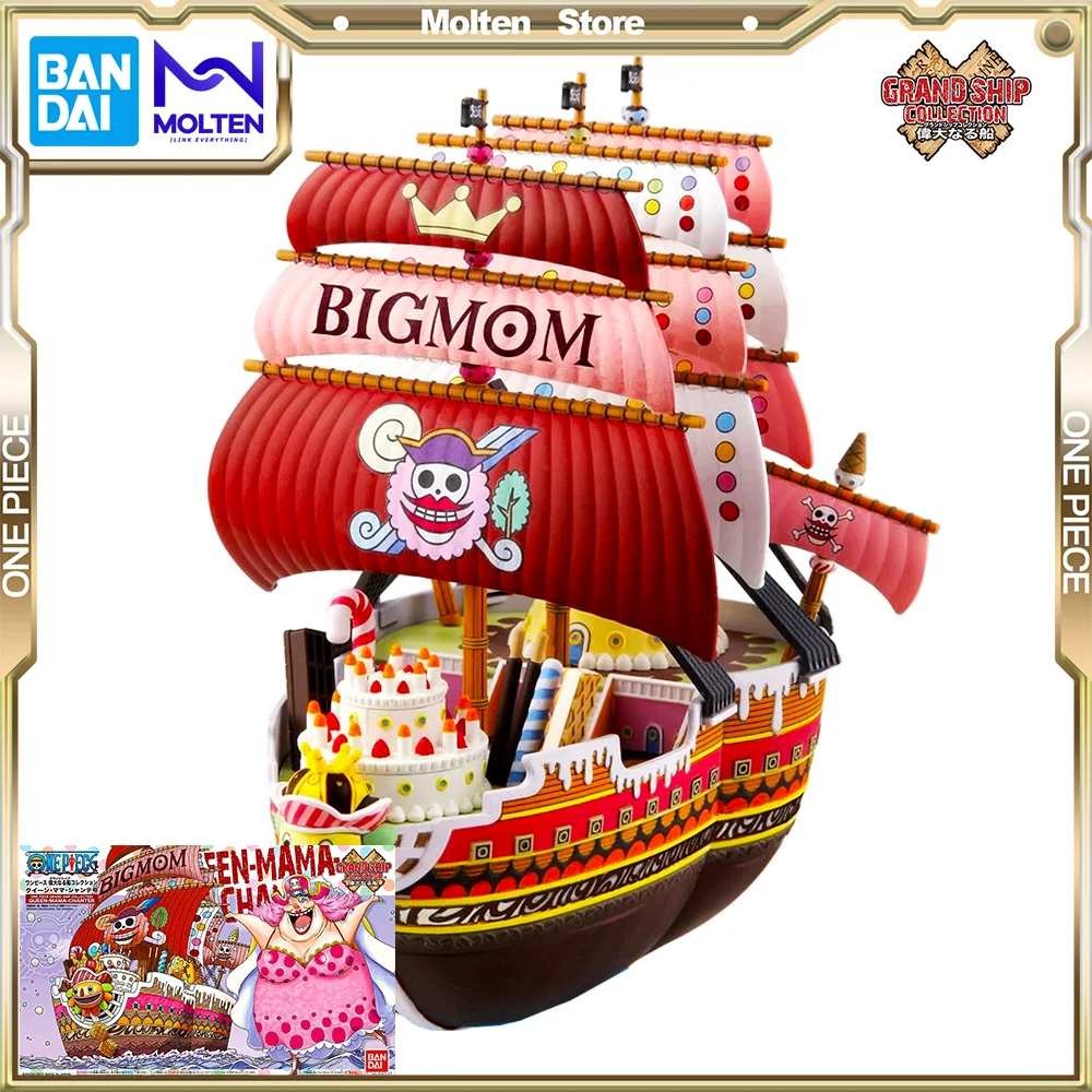 

Bandai Original One Piece Grand Ship Collection Charlotte Linlin Big Mom Pirate Ship Anime Action Figure Model Kit Assembly