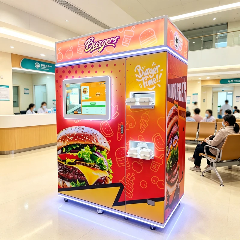 Hamburger Vending Machine Fast Food Kiosk for Gas Station Customized