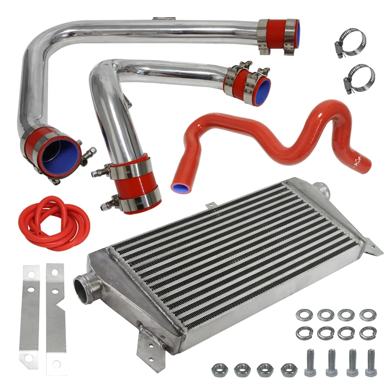 Front Mount Intercooler Kit for VW PASSAT AUDI A4 B5 1.8T 96-01 FMIC Blue / Black / Red