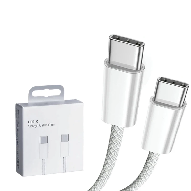 Câble PD USB-C vers type-c 60W, pour iPhone 15 Plus 16 Pro Max 16e Samsung Xiaomi Redmi POCO Huawei, câble de données tressé à charge rapide
