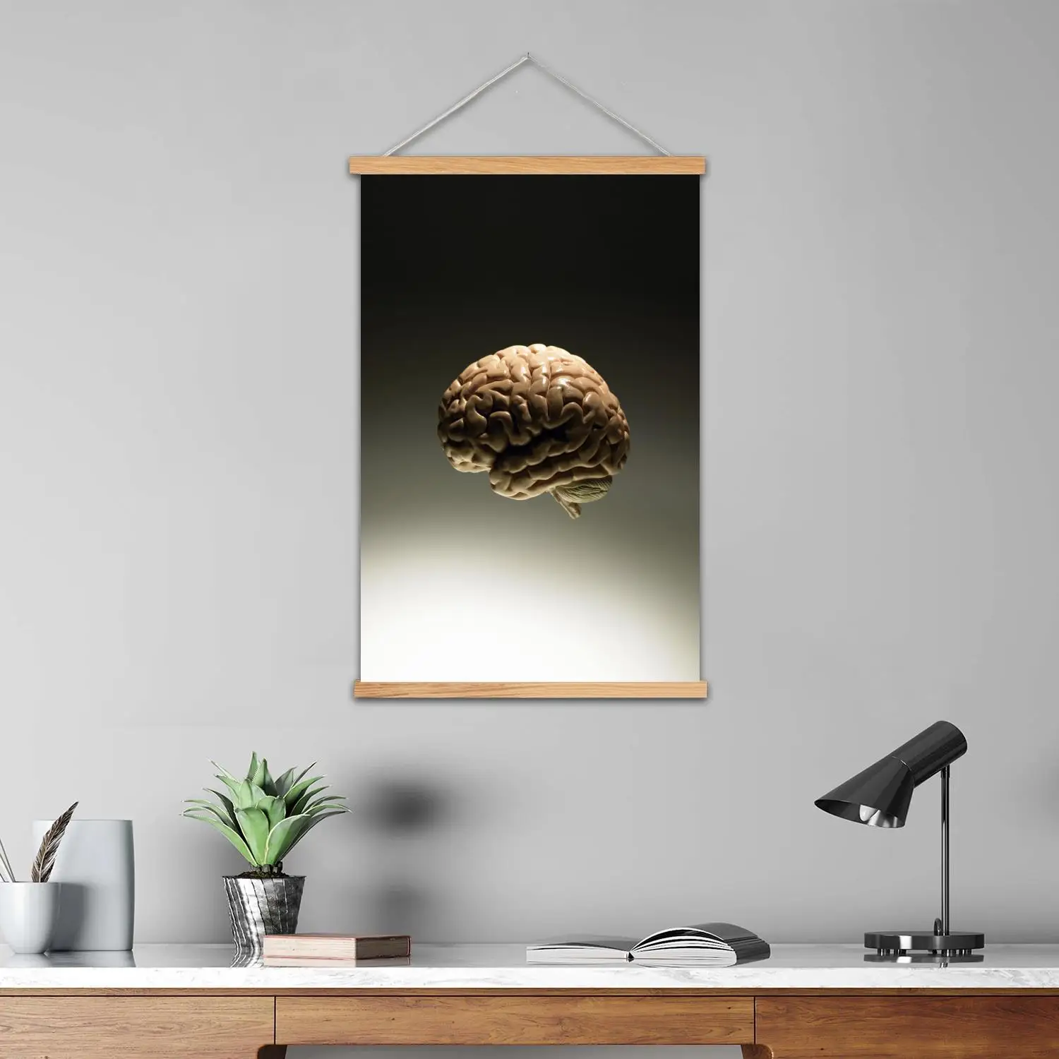 brain Framed Wall Painting Canvas Art Poster, Wall Art, Picture Print, Modern Family, Bedroom Decor, Posters,Decorative painting