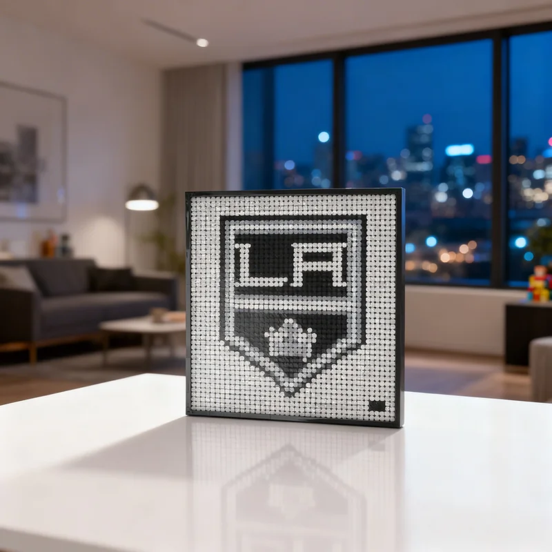 

2492pcs MOC NHL Art Los Angeles Kings Model Building Blocks Toy Gift Creative Display Collectible Desk Premium Adult Kids Home
