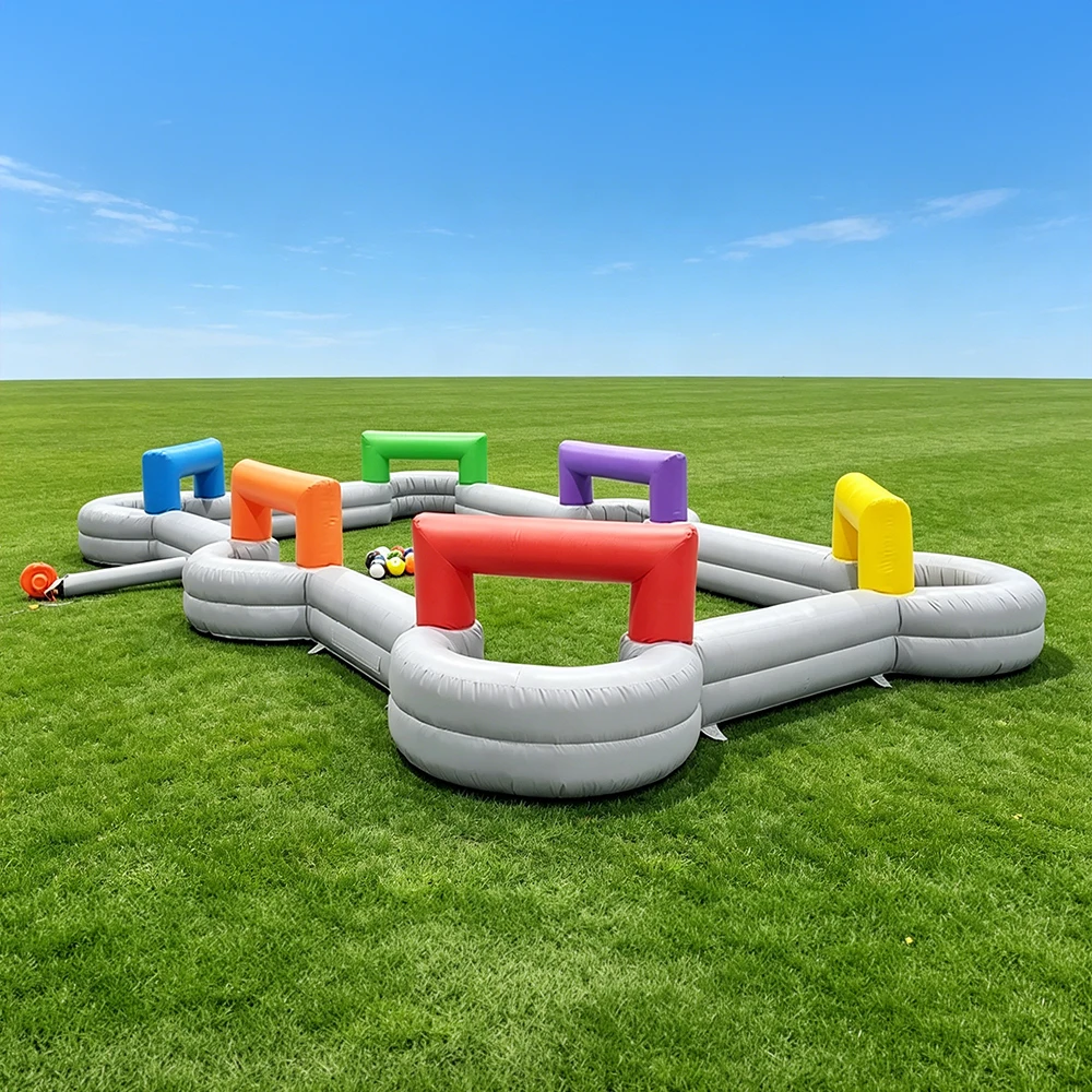 Outdoor Inflatable Human Billiard Pool Game Court Large Inflatable Soccer Billiards Table for Backyard Amusement Park Team Game
