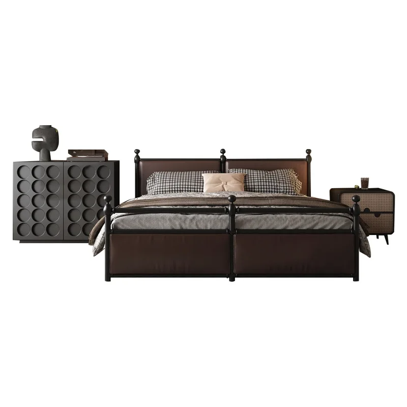 

Medieval retro bed, villa master bedroom bed