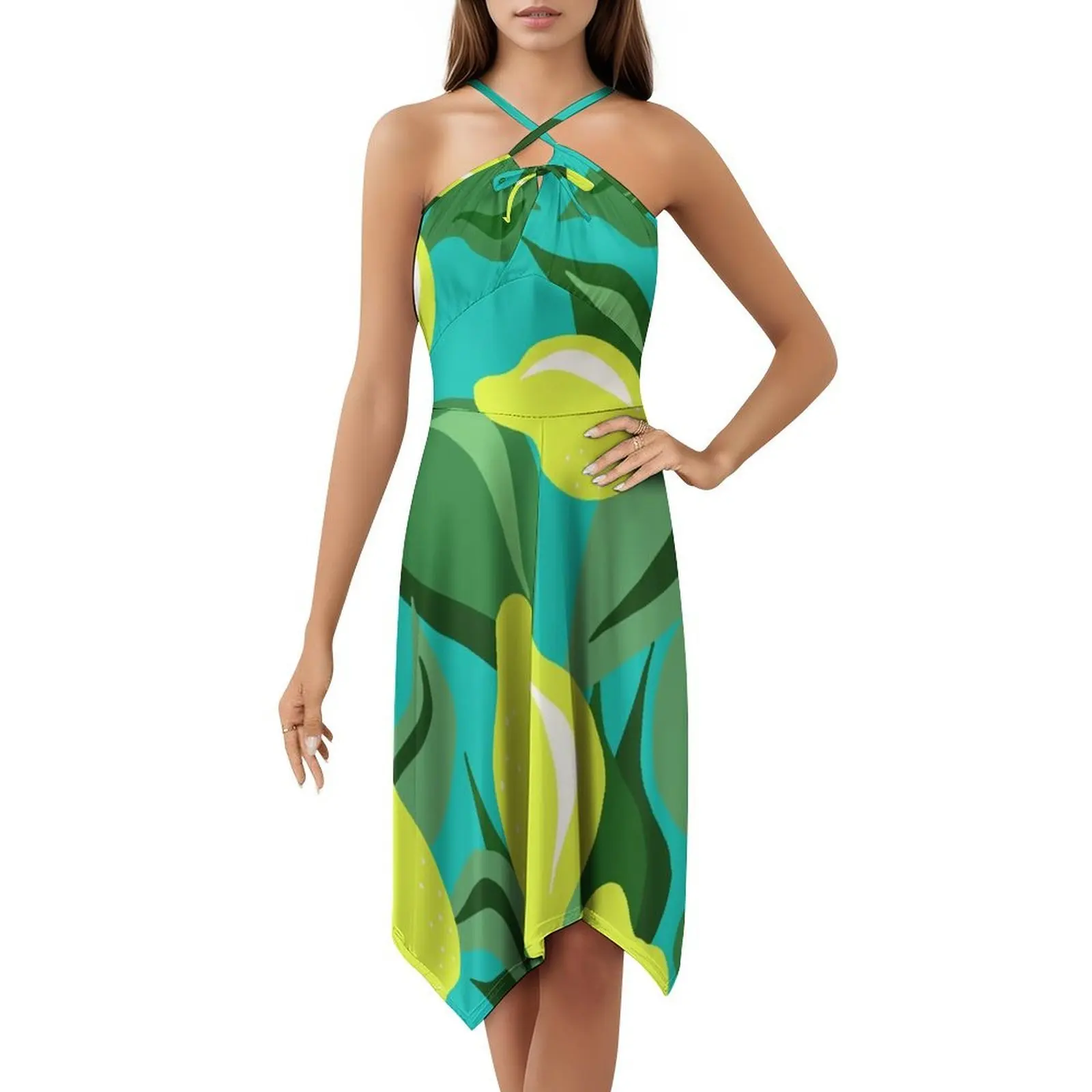 فستان ليمون بوهو أنيق أنيق لحفلات الزفاف على الشاطئ، فستان ليمون ليمون ليمون آرت Egb Arts Evelyn Party Dresses #5