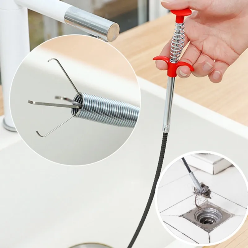 

Plumbing Four-claw Hook Dredger Sewer Toilet Tool Manual Grab Hair Cleaning Clogging Pipe Dredging Clamp Household Supplies