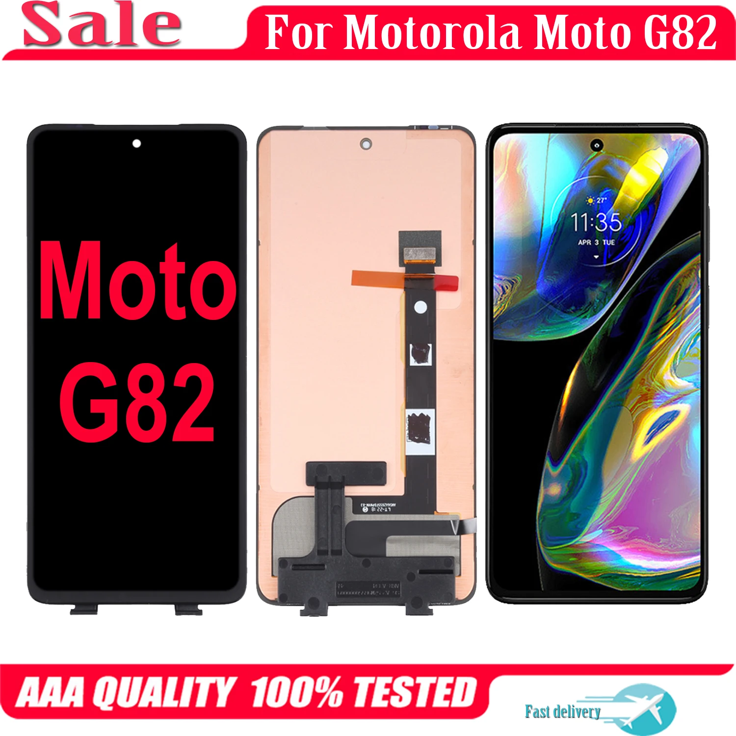 

AMOLED для Motorola Moto G82 XT2225-1 ЖК-дисплей сенсорный экран дигитайзер в сборе