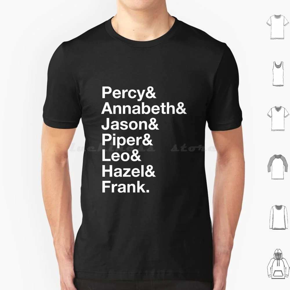 Percy Annabeth Jason Piper Leo Hazel Frank-- Percy Jackson-- Inverse T Shirt Cotton Men Women Diy Print Percy Annabeth Jason