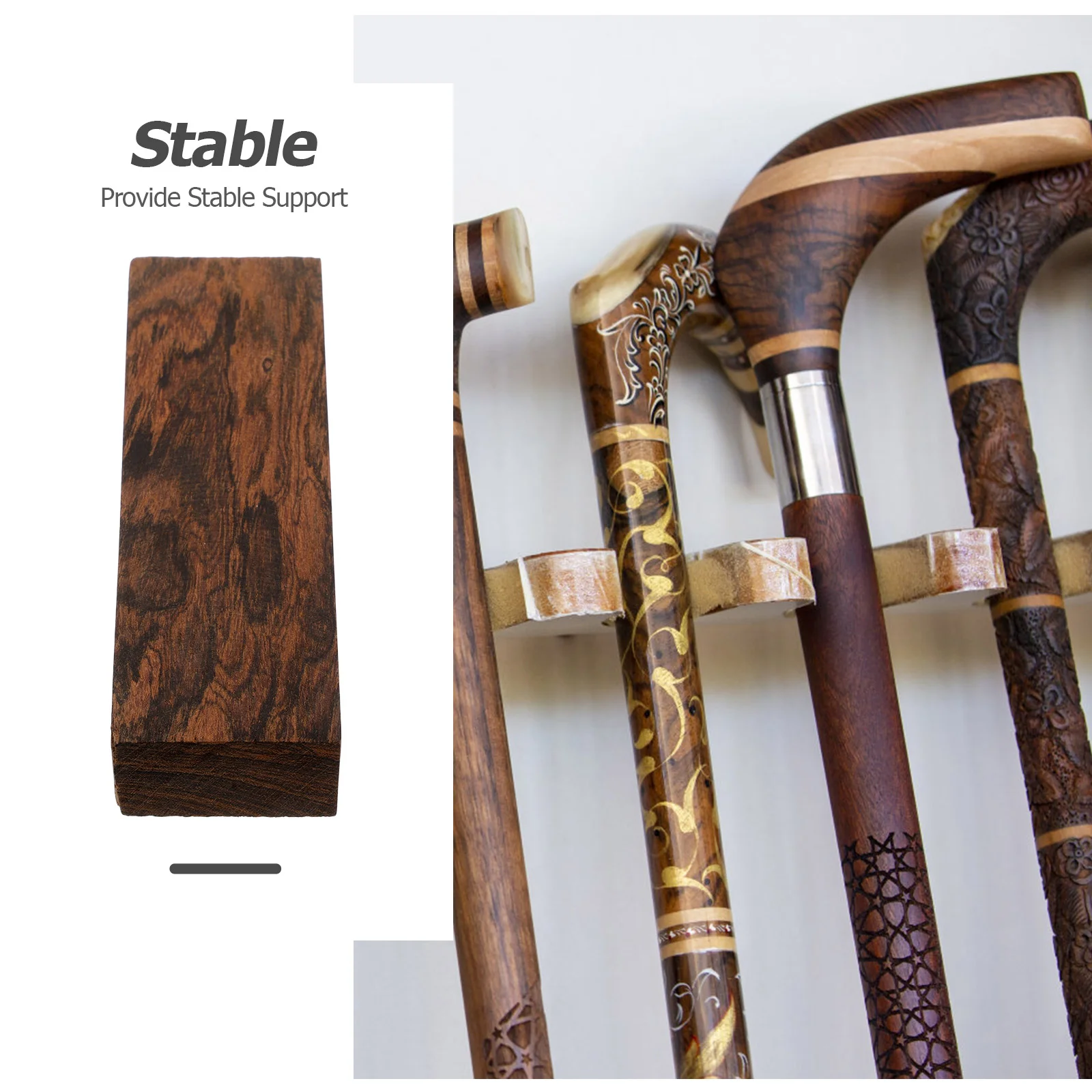 Trekking Pole Handle Wood Planks Lumber Wooden Texture Blank DIY Crutch Material Blocks Carving