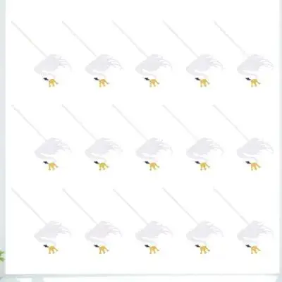 

15Pcs Swan Cake Toppers Birthday Party Decorations Exquisite Letter Design Beautiful Inserts Birthday Cake Topper