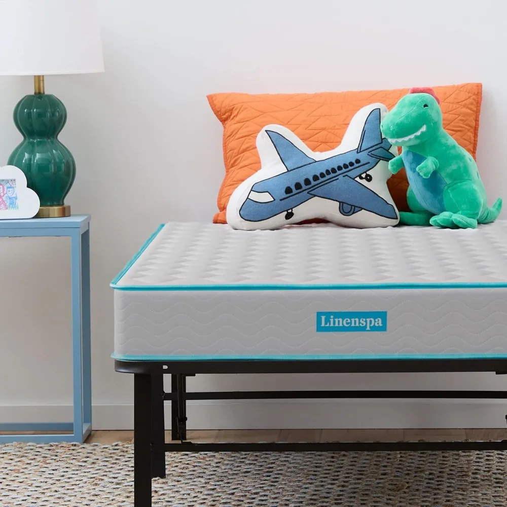 6 Inch Mattress  Firm Feel - Bonnell Spring with Foam Layer   Mattress in a Box - Youth or Kids Bed