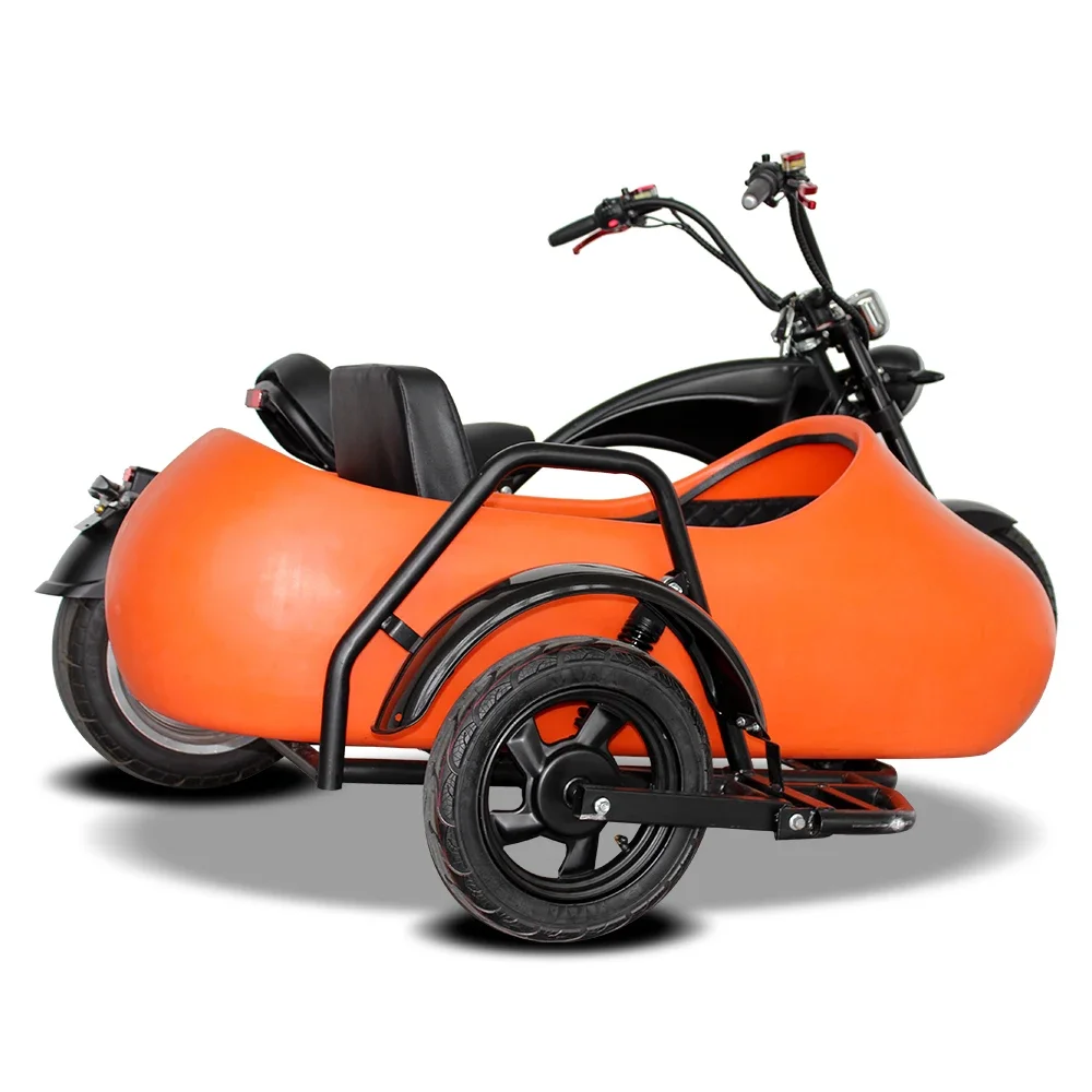 Fashion Sidecar electric motorcycles powerful 3000w electric scooters citycoco for adult passenger seat for pet dogcustom