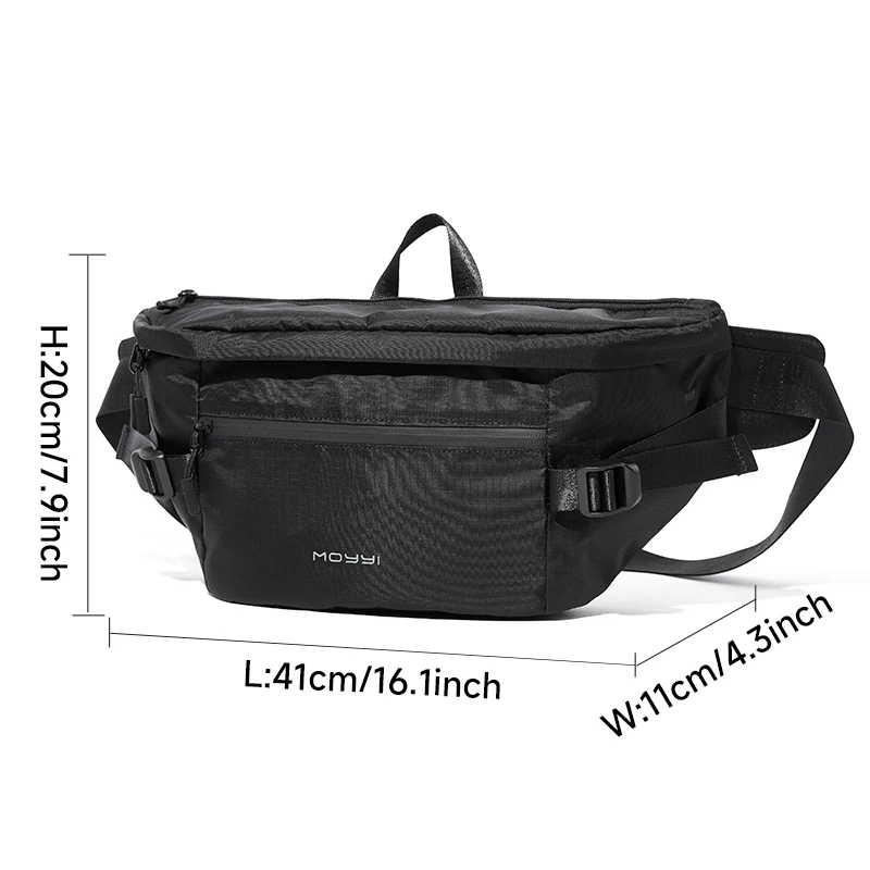 

MOYYI Мужская спортивная поясная сумка на открытом воздухе, модная противоугонная сумка на одно плечо, ультратонкая корейская дорожная сумка на ремне, повседневное использование для поездок на работу