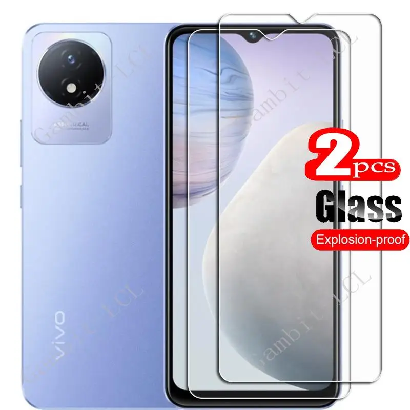 For Vivo Y02 Tempered Glass Protective ON VivoY02 Y 02 6.51Inch Screen Protector SmartPhone Cover Film