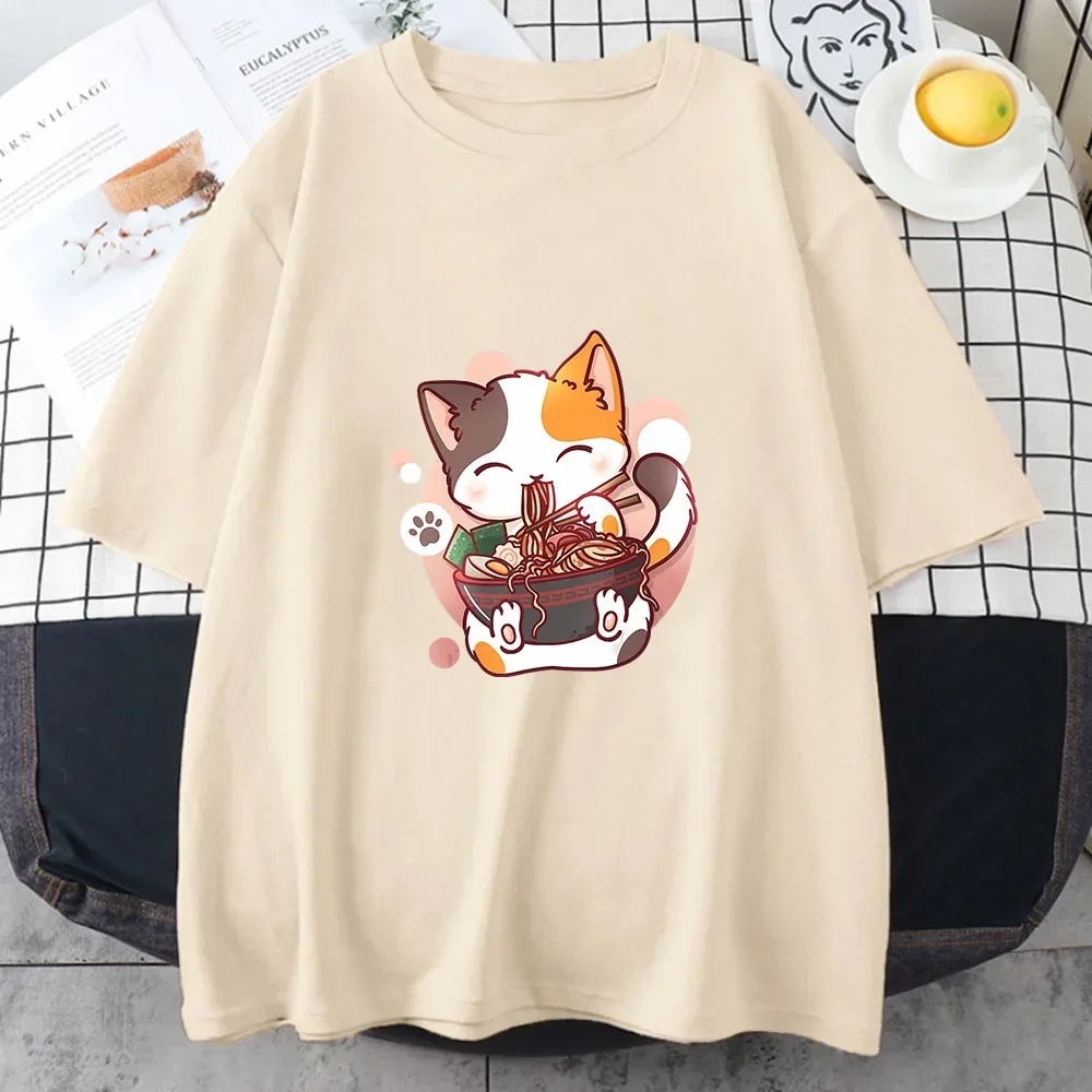 تي شيرت Neko Shiba Dog للرجال والنساء ، بلوزة على الطراز الياباني ، قطن 100% ، قمصان غير رسمية ، ملابس كاواي شهيرة ، جودة عالية ، صيف