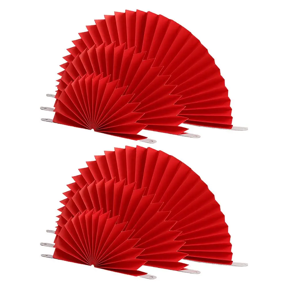 6Pcs Chinese Style Folding Fan Adornment Decorative Folding Fan Prop (Red)