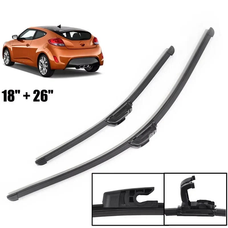 

Windshield Windscreen Wiper Blades For Hyundai Veloster MK 1 Front Rear Window Wipers 2012 2013 2014 2015 2016 2017