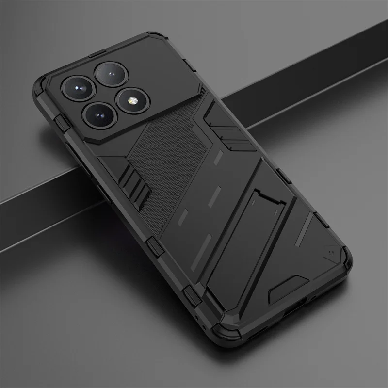 For Xiaomi Poco F6 Pro 5G Case Magnetic Holder Armor Kickstand Phone Cases For Pocof6pro Poko Little F6pro F 6 Pro 5g Back Cover