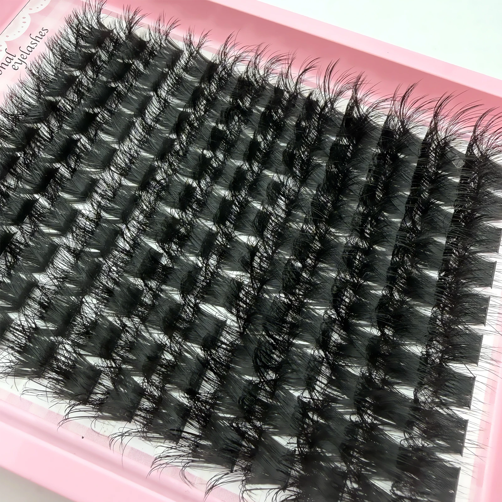DIY Wimpernverlängerungs-Cluster 100D 8D Flauschig 0,07mm D-Curl 14-24mm Gemischte Einzelwimpern Einfach Anzuwenden für Anfänger Make-up-Tool – Detail 3