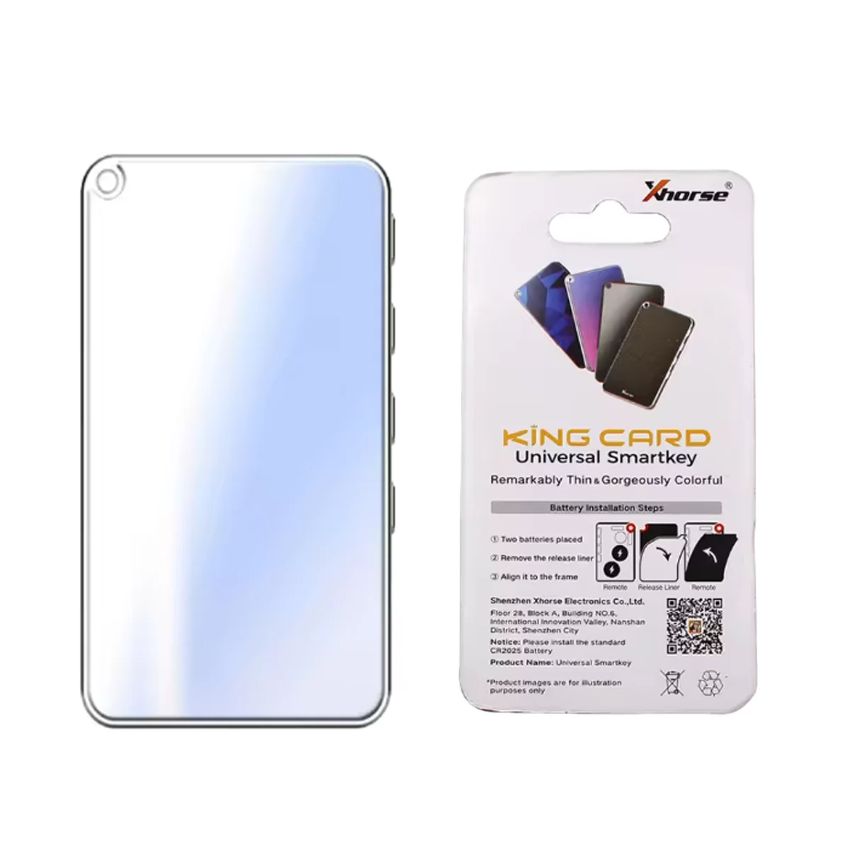 Xhorse King Card Smart Key 4 Buttons XSKC05EN Sky Blue Color