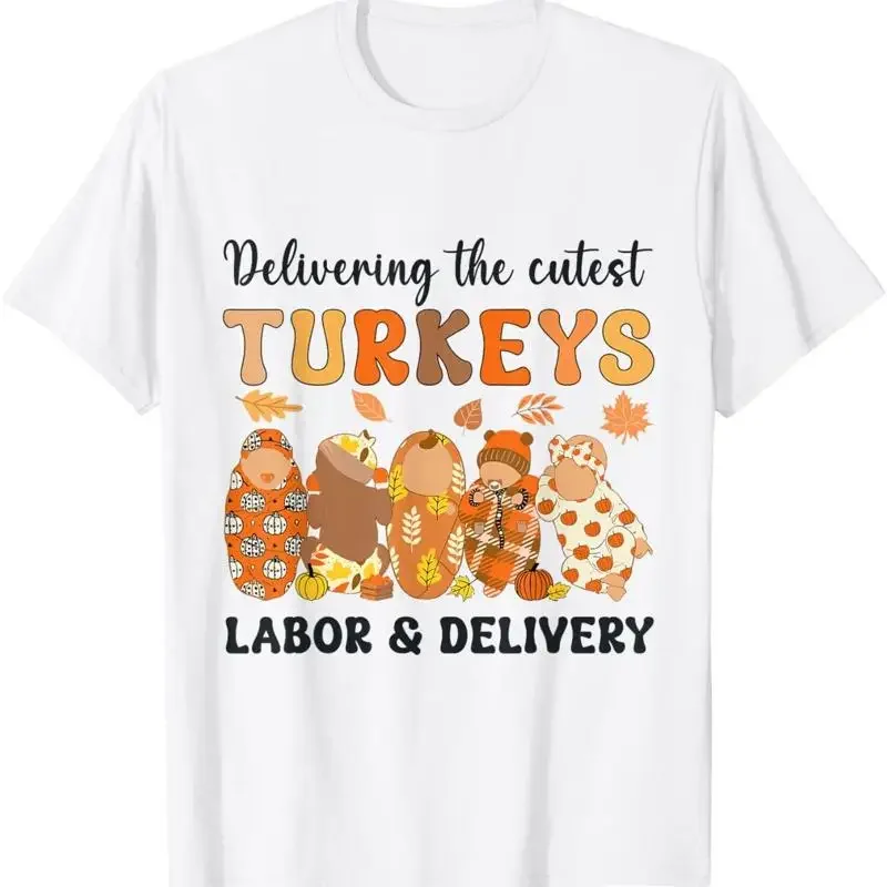 L D Nurse Thanksgiving Delivering The Cutest Little Turkeys T Shirt