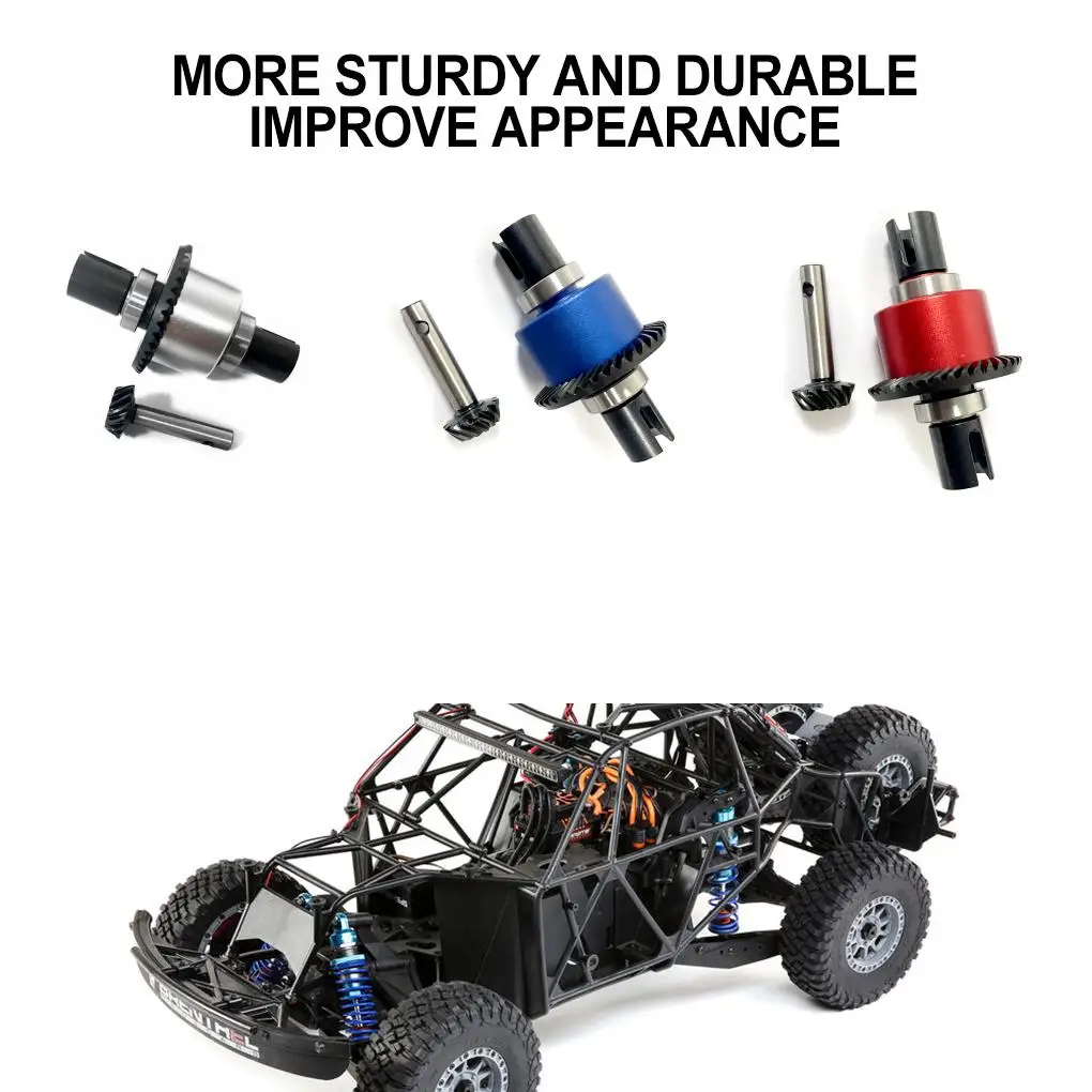 2pcs 1/10 Front Axle Differential Shaft Aluminum Alloy Durable Rc Front Axle Differential Shaft For LOSI Baja Rey 4WD Silver