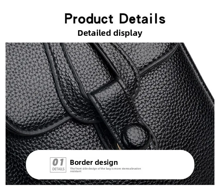 Mini-Multifunktions-Umhängetasche aus Leder für Handy/Sport, Cross-Taschen mit Kopfhöreranschluss, mehrlagige Damentasche mit Abdeckung – Detail 31
