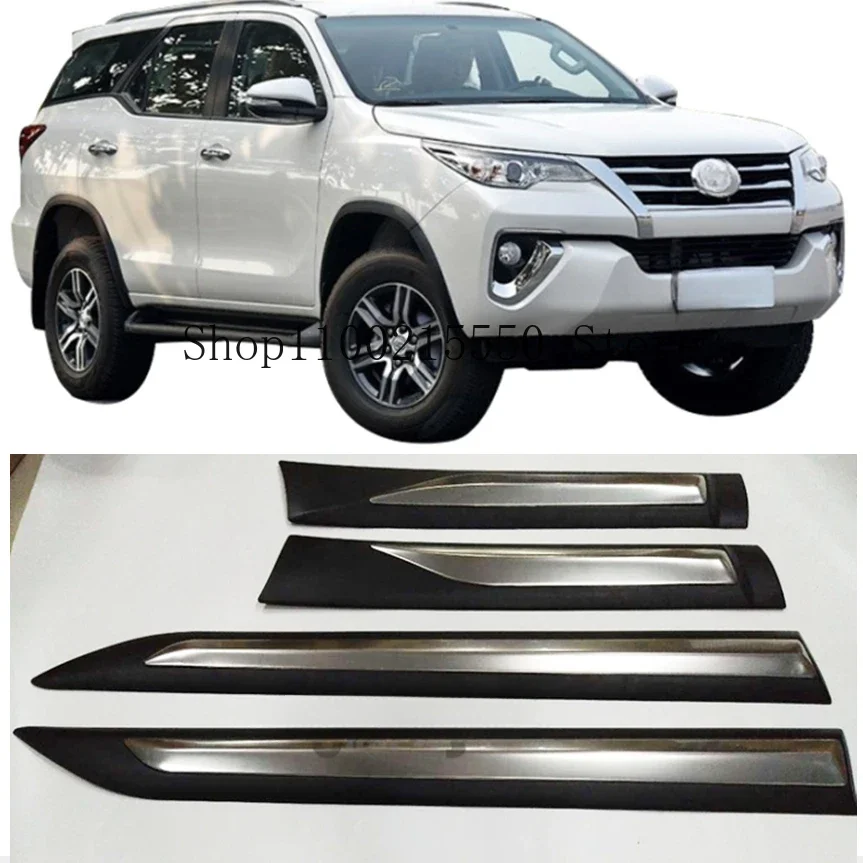 4pcs/set FOR TOYOTA FORTUNER 2015 2016 2017 2018 2019 2020 2021 Car Side Door Body Strips Cover Trim