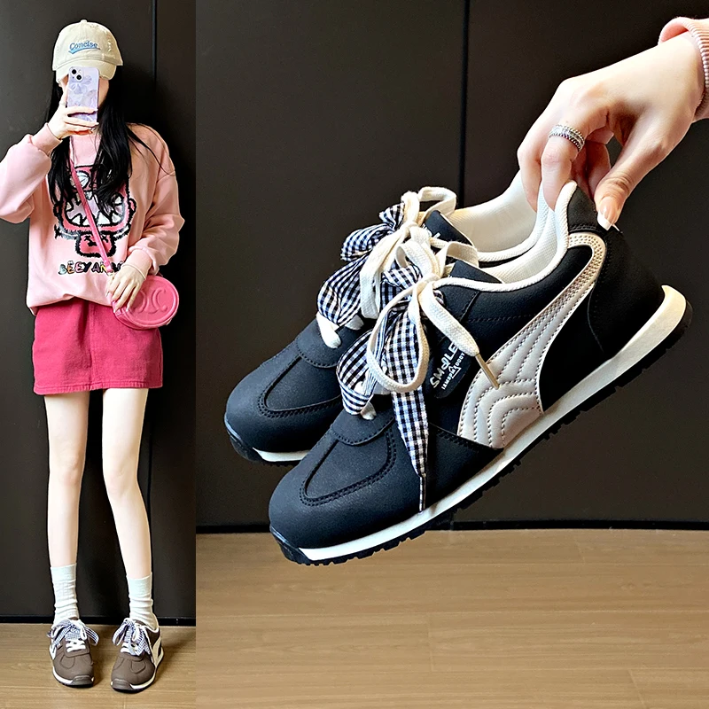 

Women Shoes 2025 New Autumn Trendy Brand Torre Female Thick Sole Increased Casual Flow Reflective Sports Running Trendy Shoes