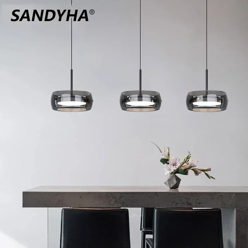 

Nordic Minimalist Pendant Lights Glass Kitchen Island Chandeliers Led Lamps for Dining Room Lighting Fixtures Home Decoration