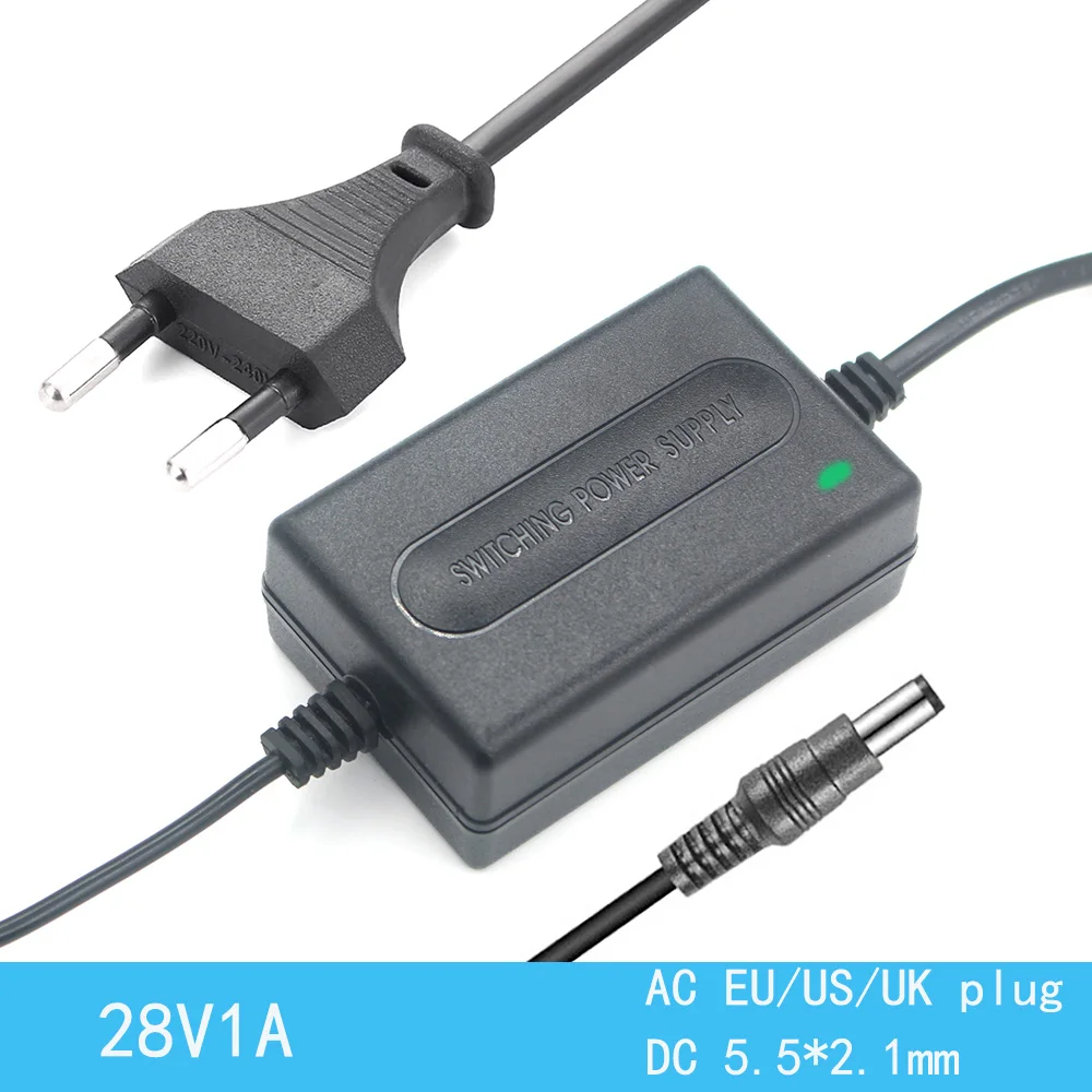 28V 0.5A Power Adapter 1A Robot Vacuum Cleaner DC Power Supply Cord Charger Athlet Vacuum Cleaner Home Wall Charging