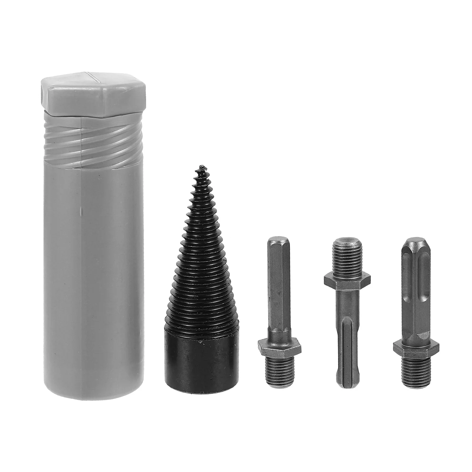 

4 Pcs Splitting Wood Bit High Hardness Wear Resistant Efficient Woodworking Tool Cone Drill Firewood Splitter Drill Bit Set