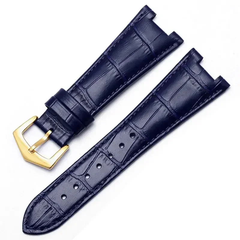 Genuine Leather Watch Strap For Patek Philippe 5711 5712G Nautilus Watchs Men And Women 25-12mm Concave convex mouth Watch Band