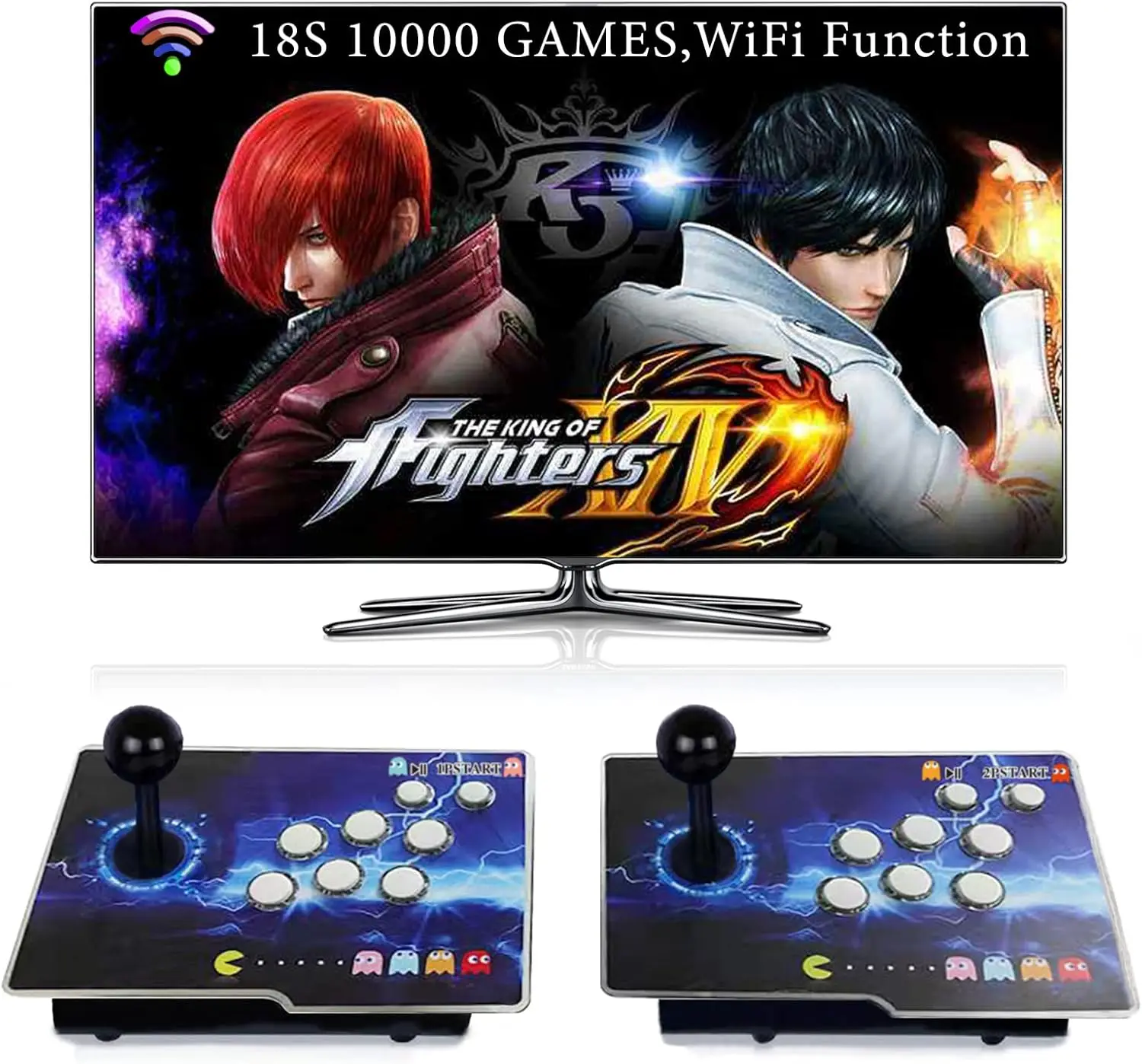 

in 1 Arcade Game Console Pandoras 18S WiFi Function Game Machine for PC & Projector & TV, 2-4 Players, 1280X720, 3D Games, Searc