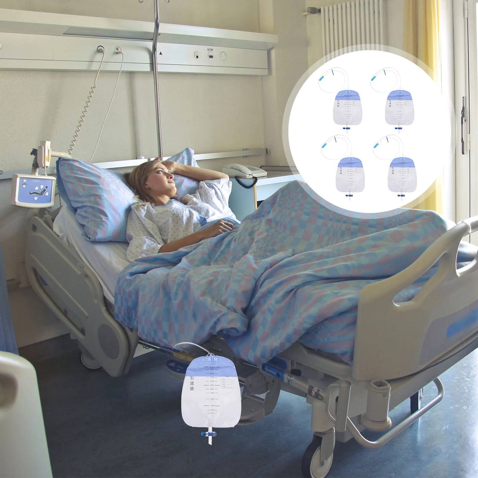 

Одноразовый мешок для сбора мочи, прочный ПВХ, дизайн с защитой от обратного потока, портативные дренажные мешки, принадлежности для недержания, уход за пожилыми людьми